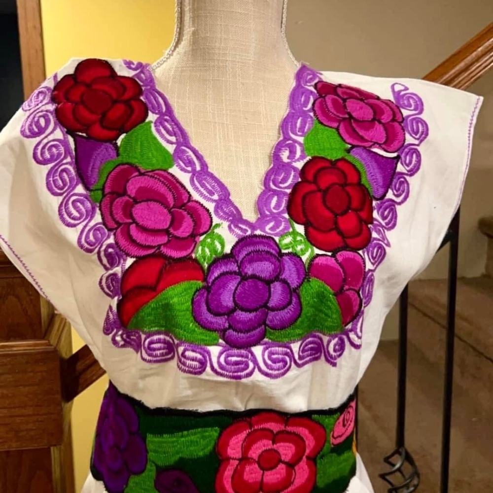 Embroidered Blouse Belt Not Included